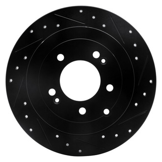 R1 Concepts® - eLINE™ Drilled and Slotted 1-Piece Rear Passenger Side Brake Rotor