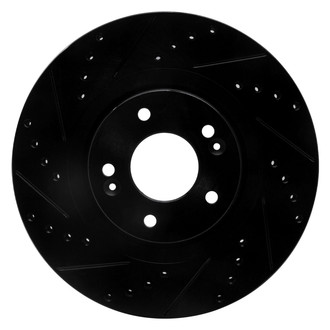 R1 Concepts® - eLINE™ Drilled and Slotted 1-Piece Front Driver Side Brake Rotor