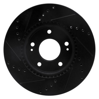 R1 Concepts® - eLINE™ Drilled and Slotted 1-Piece Front Passenger Side Brake Rotor