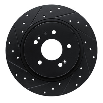 R1 Concepts® - eLINE™ Drilled and Slotted 1-Piece Rear Driver Side Brake Rotor