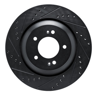 R1 Concepts® - eLINE™ Drilled and Slotted 1-Piece Rear Driver Side Brake Rotor