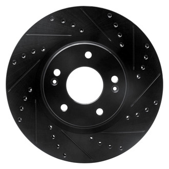 R1 Concepts® - eLINE™ Drilled and Slotted 1-Piece Front Passenger Side Brake Rotor