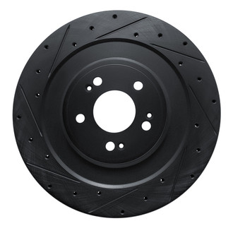 R1 Concepts® - eLINE™ Drilled and Slotted 1-Piece Rear Driver Side Brake Rotor