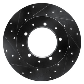 R1 Concepts® - eLINE™ Drilled and Slotted 1-Piece Rear Driver Side Brake Rotor
