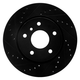 R1 Concepts® - eLINE™ Drilled and Slotted 1-Piece Front Passenger Side Brake Rotor