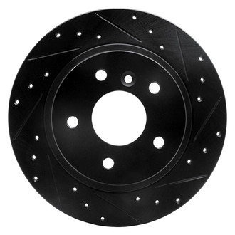 R1 Concepts® - eLINE™ Drilled and Slotted 1-Piece Rear Passenger Side Brake Rotor