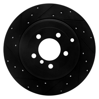 R1 Concepts® - eLINE™ Drilled and Slotted 1-Piece Rear Driver Side Brake Rotor