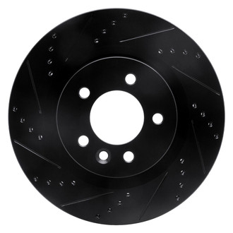 R1 Concepts® - eLINE™ Drilled and Slotted 1-Piece Front Driver Side Brake Rotor