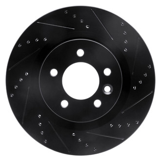 R1 Concepts® - eLINE™ Drilled and Slotted 1-Piece Front Passenger Side Brake Rotor