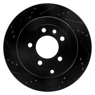 R1 Concepts® - eLINE™ Drilled and Slotted 1-Piece Rear Driver Side Brake Rotor