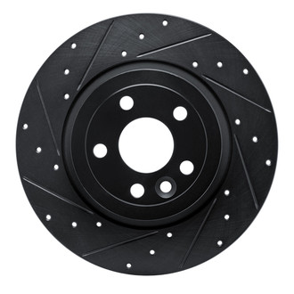 R1 Concepts® - eLINE™ Drilled and Slotted 1-Piece Rear Driver Side Brake Rotor
