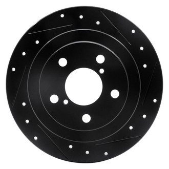 R1 Concepts® - eLINE™ Drilled and Slotted 1-Piece Rear Passenger Side Brake Rotor