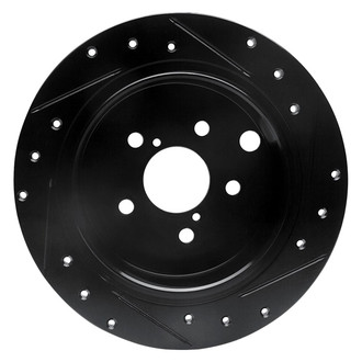 R1 Concepts® - eLINE™ Drilled and Slotted 1-Piece Rear Driver Side Brake Rotor