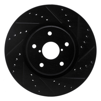 R1 Concepts® - eLINE™ Drilled and Slotted 1-Piece Front Passenger Side Brake Rotor