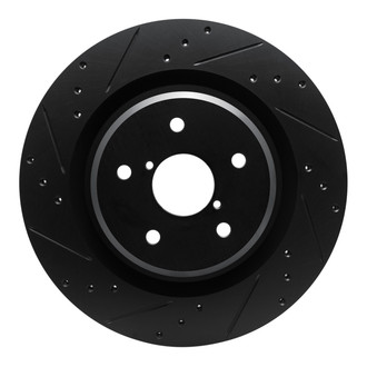 R1 Concepts® - eLINE™ Drilled and Slotted 1-Piece Rear Driver Side Brake Rotor