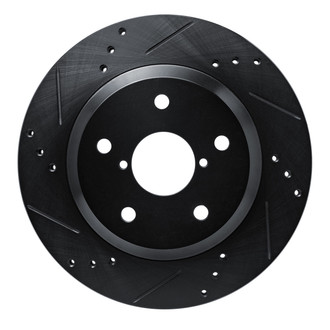 R1 Concepts® - eLINE™ Drilled and Slotted 1-Piece Rear Driver Side Brake Rotor