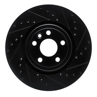 R1 Concepts® - eLINE™ Drilled and Slotted 1-Piece Front Passenger Side Brake Rotor