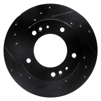 R1 Concepts® - eLINE™ Drilled and Slotted 1-Piece Front Driver Side Brake Rotor
