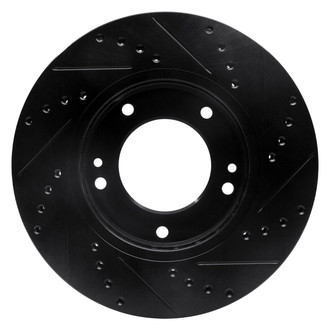 R1 Concepts® - eLINE™ Drilled and Slotted 1-Piece Front Driver Side Brake Rotor