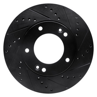 R1 Concepts® - eLINE™ Drilled and Slotted 1-Piece Front Passenger Side Brake Rotor