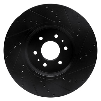 R1 Concepts® - eLINE™ Drilled and Slotted 1-Piece Front Driver Side Brake Rotor
