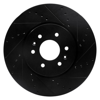 R1 Concepts® - eLINE™ Drilled and Slotted 1-Piece Front Passenger Side Brake Rotor