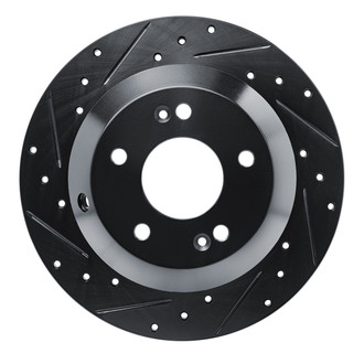 R1 Concepts® - eLINE™ Drilled and Slotted 1-Piece Rear Driver Side Brake Rotor