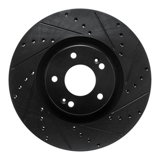 R1 Concepts® - eLINE™ Drilled and Slotted 1-Piece Front Passenger Side Brake Rotor