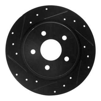 R1 Concepts® - eLINE™ Drilled and Slotted 1-Piece Rear Driver Side Brake Rotor