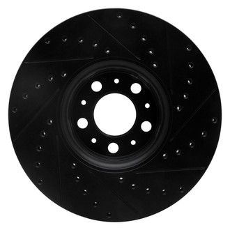 R1 Concepts® - eLINE™ Drilled and Slotted 1-Piece Front Driver Side Brake Rotor