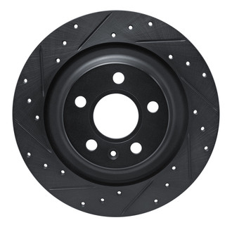 R1 Concepts® - eLINE™ Drilled and Slotted 1-Piece Rear Driver Side Brake Rotor