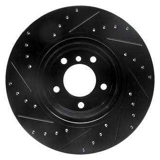 R1 Concepts® - eLINE™ Drilled and Slotted 1-Piece Front Passenger Side Brake Rotor