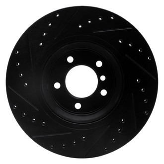 R1 Concepts® - eLINE™ Drilled and Slotted 1-Piece Front Passenger Side Brake Rotor