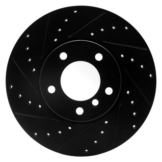R1 Concepts® - eLINE™ Drilled and Slotted 1-Piece Front Driver Side Brake Rotor