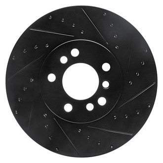 R1 Concepts® - eLINE™ Drilled and Slotted 1-Piece Front Passenger Side Brake Rotor
