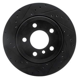 R1 Concepts® - eLINE™ Drilled and Slotted 1-Piece Rear Driver Side Brake Rotor