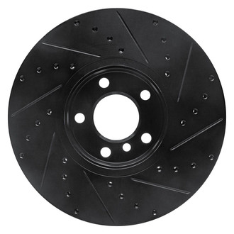 R1 Concepts® - eLINE™ Drilled and Slotted 1-Piece Front Driver Side Brake Rotor