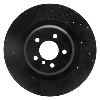 R1 Concepts® - eLINE™ Drilled and Slotted 1-Piece Rear Driver Side Brake Rotor