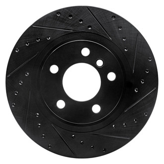 R1 Concepts® - eLINE™ Drilled and Slotted 1-Piece Rear Passenger Side Brake Rotor