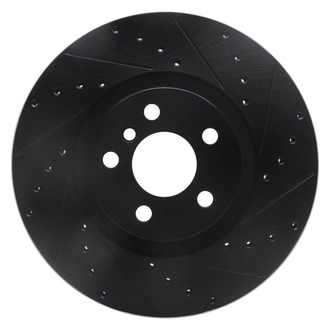 R1 Concepts® - eLINE™ Drilled and Slotted 1-Piece Front Passenger Side Brake Rotor