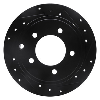 R1 Concepts® - eLINE™ Drilled and Slotted 1-Piece Rear Passenger Side Brake Rotor