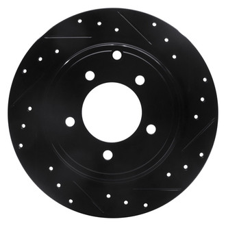 R1 Concepts® - eLINE™ Drilled and Slotted 1-Piece Rear Passenger Side Brake Rotor