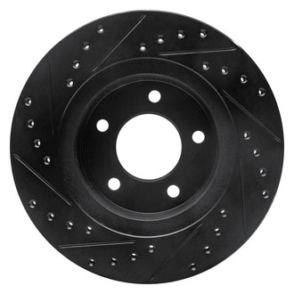 R1 Concepts® - eLINE™ Drilled and Slotted 1-Piece Front Passenger Side Brake Rotor