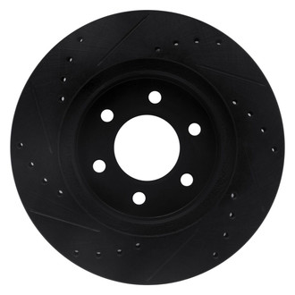 R1 Concepts® - eLINE™ Drilled and Slotted 1-Piece Front Passenger Side Brake Rotor