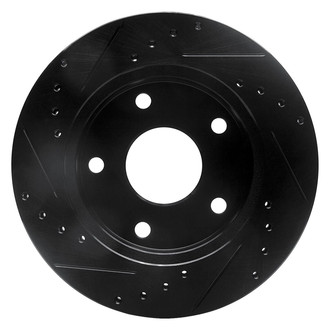 R1 Concepts® - eLINE™ Drilled and Slotted 1-Piece Front Passenger Side Brake Rotor