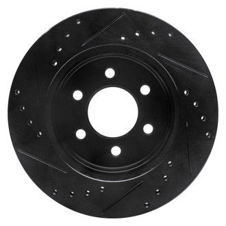 R1 Concepts® - eLINE™ Drilled and Slotted 1-Piece Front Passenger Side Brake Rotor