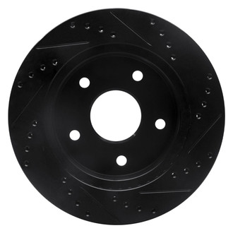 R1 Concepts® - eLINE™ Drilled and Slotted 1-Piece Front Driver Side Brake Rotor