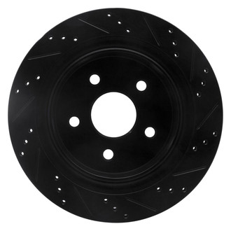 R1 Concepts® - eLINE™ Drilled and Slotted 1-Piece Rear Driver Side Brake Rotor
