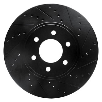 R1 Concepts® - eLINE™ Drilled and Slotted 1-Piece Front Passenger Side Brake Rotor
