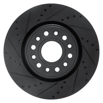 R1 Concepts® - eLINE™ Drilled and Slotted 1-Piece Front Driver Side Brake Rotor